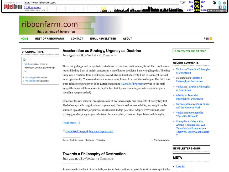 Ribbonfarm, August 2008